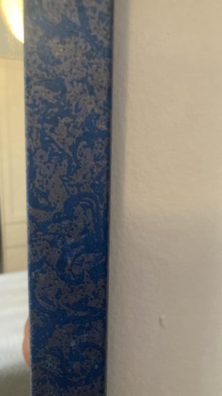 Espejo de pared azul