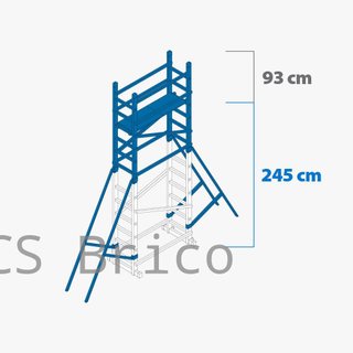 Andamio Modular Aluminio - 6,13 Metros - Pack A+B+C