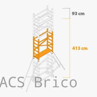 Andamio Modular Aluminio - 6,13 Metros - Pack A+B+C