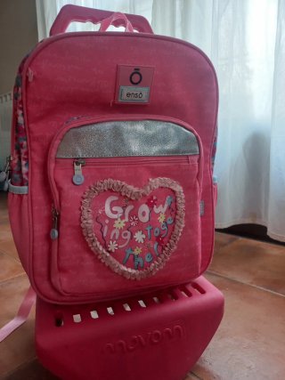 Mochila Enso Rosa y Plateada