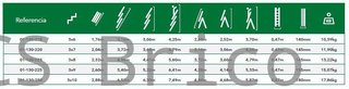 Escalera Aluminio 3x10 - 2,88+2,88+2,88 M - 67-73-67x25mm