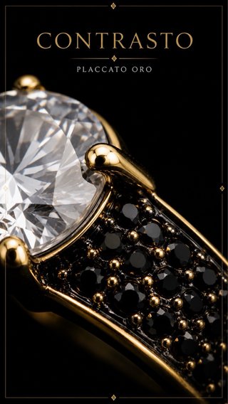 Anello placcato oro con zirconia cubica