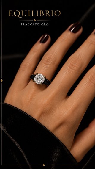 Anello placcato oro con zirconia cubica