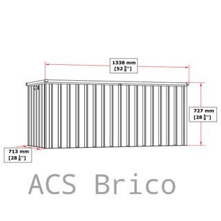 Baúl Arcón Metálico 585 L - 71x133x72 cm - Duramax