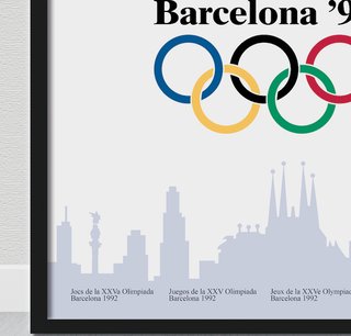 Lote 2 Cuadros BARCELONA 92 - Pósters Vintage A3