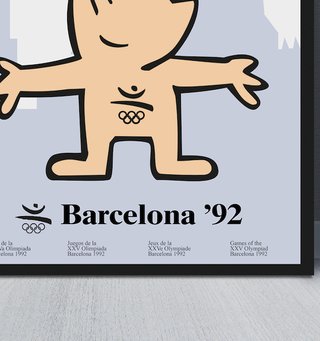 Lote 2 Cuadros BARCELONA 92 - Pósters Vintage A3