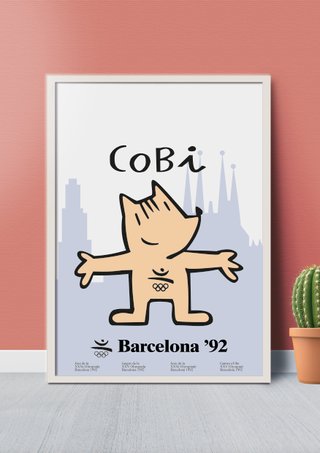 Lote 2 Cuadros BARCELONA 92 - Pósters Vintage A3