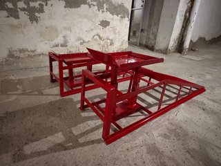 Rampas elevadoras coche rojas