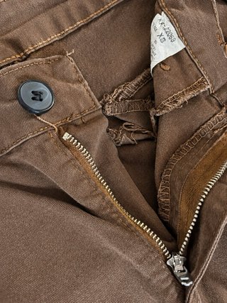 Pantaloni Marroni Made in Italy Taglia XS