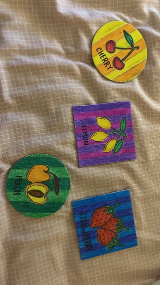 Imanes artesanales de frutas