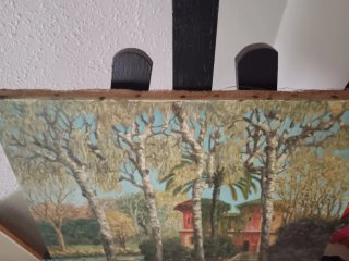 Cuadro al óleo paisaje Barcelona