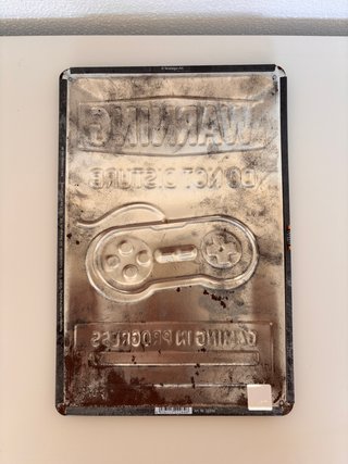 Placa metálica Gaming Retro 20x30 cm