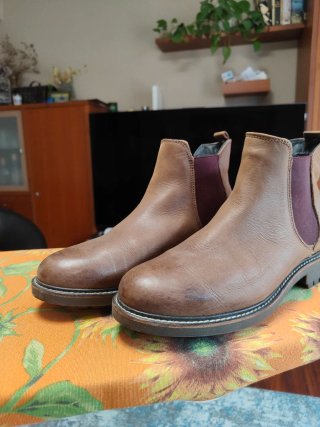 Botines de cuero marrón