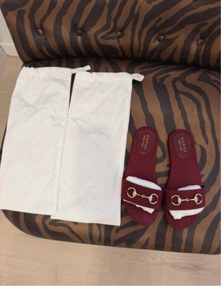 Sandalias Gucci Horsebit Burdeos