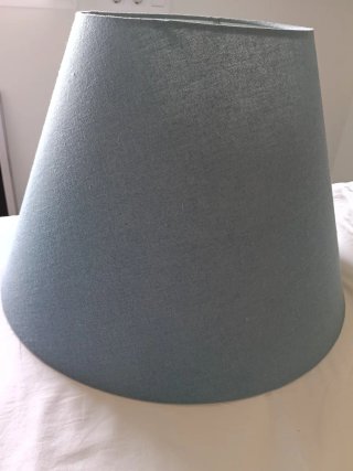 Pantalla de lámpara azul/teal de tela