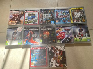 Lote 11 Juegos PS3: Uncharted, GTA, FIFA, Cars, So