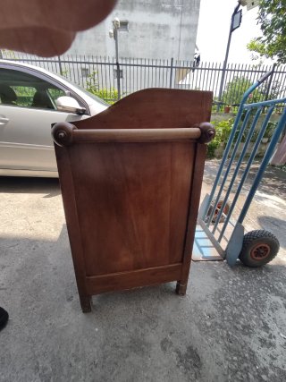 Mobile bagno antico legno e marmo da restaurare