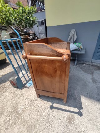 Mobile bagno antico legno e marmo da restaurare