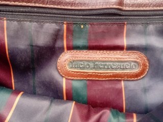Bolso de piel auténtica marrón