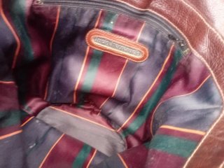 Bolso de piel auténtica marrón