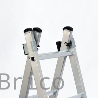 Escalera Aluminio 2X12 - 3,44+3,44 M - 66-66x25mm
