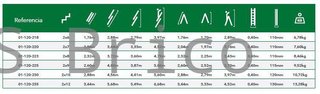Escalera Aluminio 2X12 - 3,44+3,44 M - 66-66x25mm