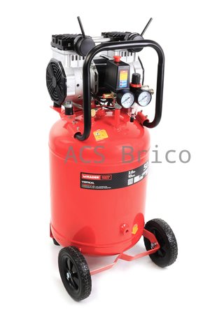 Compresor de Aire Silencioso Vertical 50L - 2 Hp - 09341 - Mader