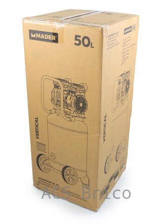 Compresor de Aire Silencioso Vertical 50L - 2 Hp - 09341 - Mader