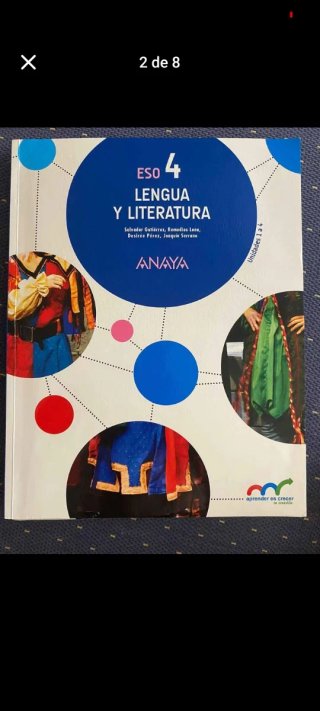 Libros de cuarto de la ESO, del colegio Adoratrice