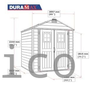 Caseta PVC Storemax Plus 209x210x231 cm - Duramax