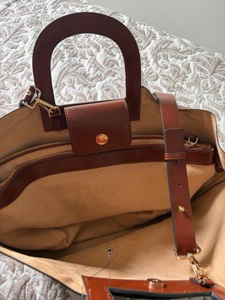 Bolso Mediano Doble Asa Marrón