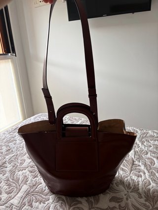 Bolso Mediano Doble Asa Marrón