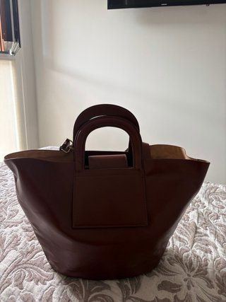 Bolso Mediano Doble Asa Marrón