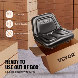 Asiento Universal Tracor, Asiento de Cortacésped con Microinterruptor y Orificios de Drenaje, Asiento de Tractor de Ranura Extendida de 6.3-13.4 pulgadas para Cargadora de Tractor Excavadora