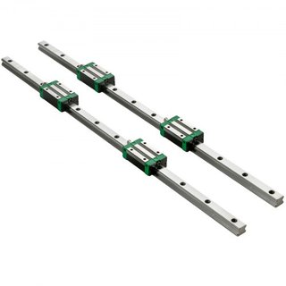 3PCS Riel Lineal 2-167.6 cm(0.78-66 Pulgadas), Cojinetes y Rieles Lineales con 4PCS Bloque de Cojinete HSR20, Rieles de Deslizamiento de Movimiento Lineal para Routers CNC, Torno, Fresadoras, Kit ...