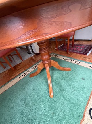 Mesa de comedor de madera extensible