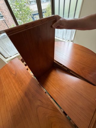 Mesa de comedor de madera extensible