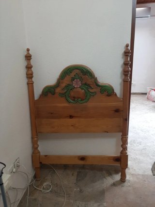 Cabecero de madera 90cm con flor