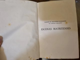 Libro antiguo 1945 Escenas Matritenses