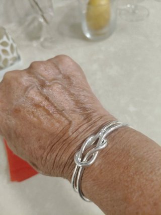 Pulsera nudo infinito plata esterlina ajustable