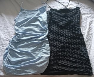 Vestido negro con textura