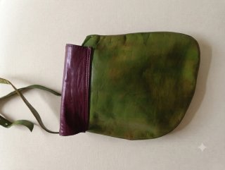 Bolso bandolera cuero vintage multicolor