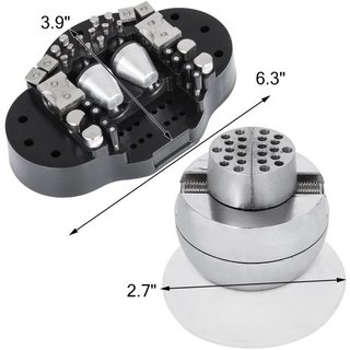 Morsa de Bola, Herramienta de Configuración de Grabado de 3", Morsa de Bloque de Grabado con Rotación de 360°, 30 PCS de Herramientas de Bloque de Grabado de Joyería, Bloque Estándar para Incrusta...