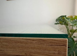 MESA COMEDOR ROBLE CRISTAL EXTENSIBLE