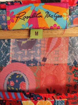 Blusa manga 3/4 estilo japonés patchwork