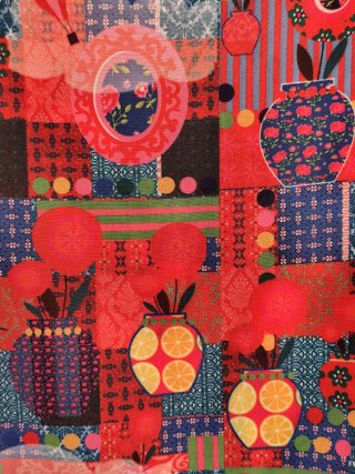 Blusa manga 3/4 estilo japonés patchwork