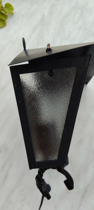 Farol antiguo forja cristal metal