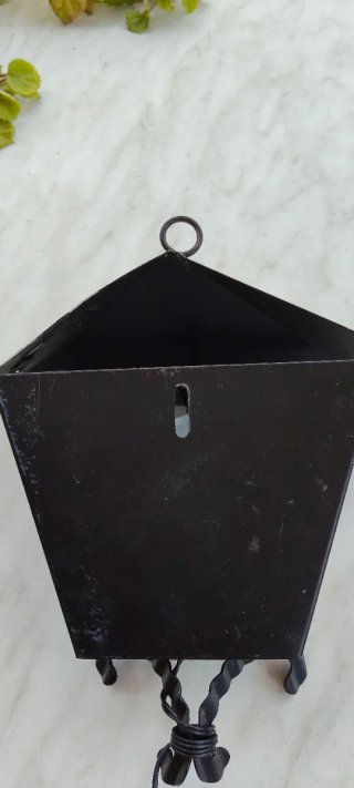 Farol antiguo forja cristal metal