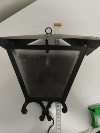 Farol antiguo forja cristal metal
