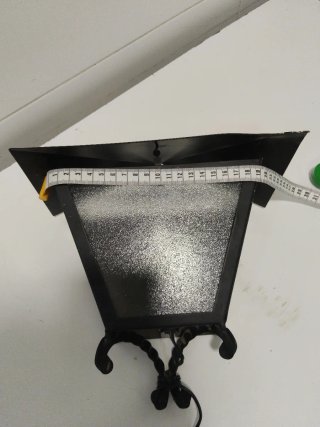 Farol antiguo forja cristal metal